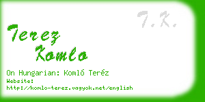 terez komlo business card